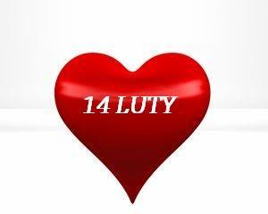 Serce z napisem 14 luty